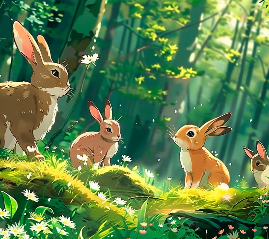 Los animales del bosque acompañan a Jumbo