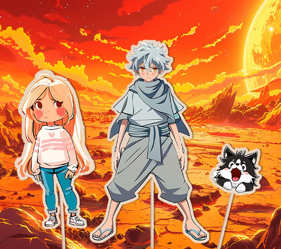 Personajes del viaje de Alba y Coco a Mercurio