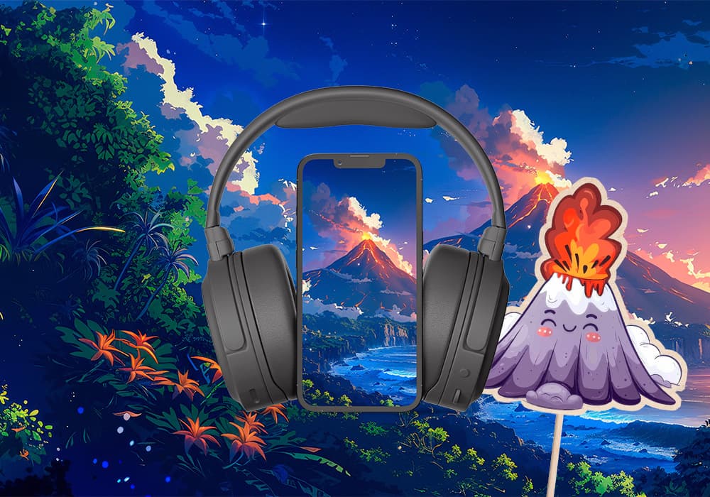 Portada del audiocuento El despertar del volcán