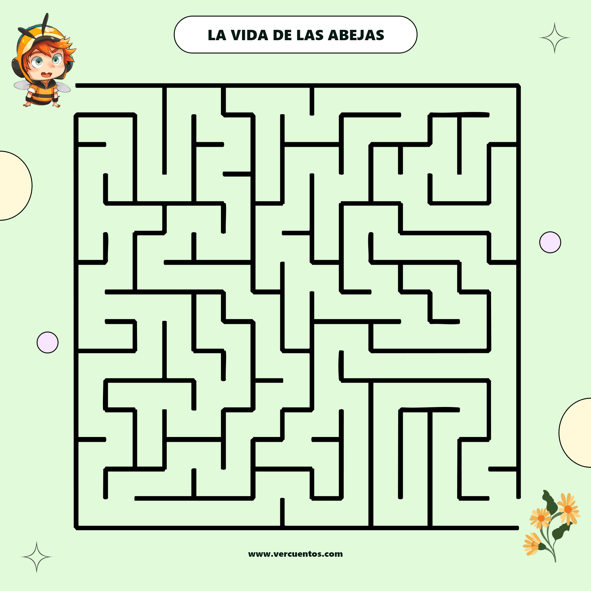 Laberinto Abejas Polinización
