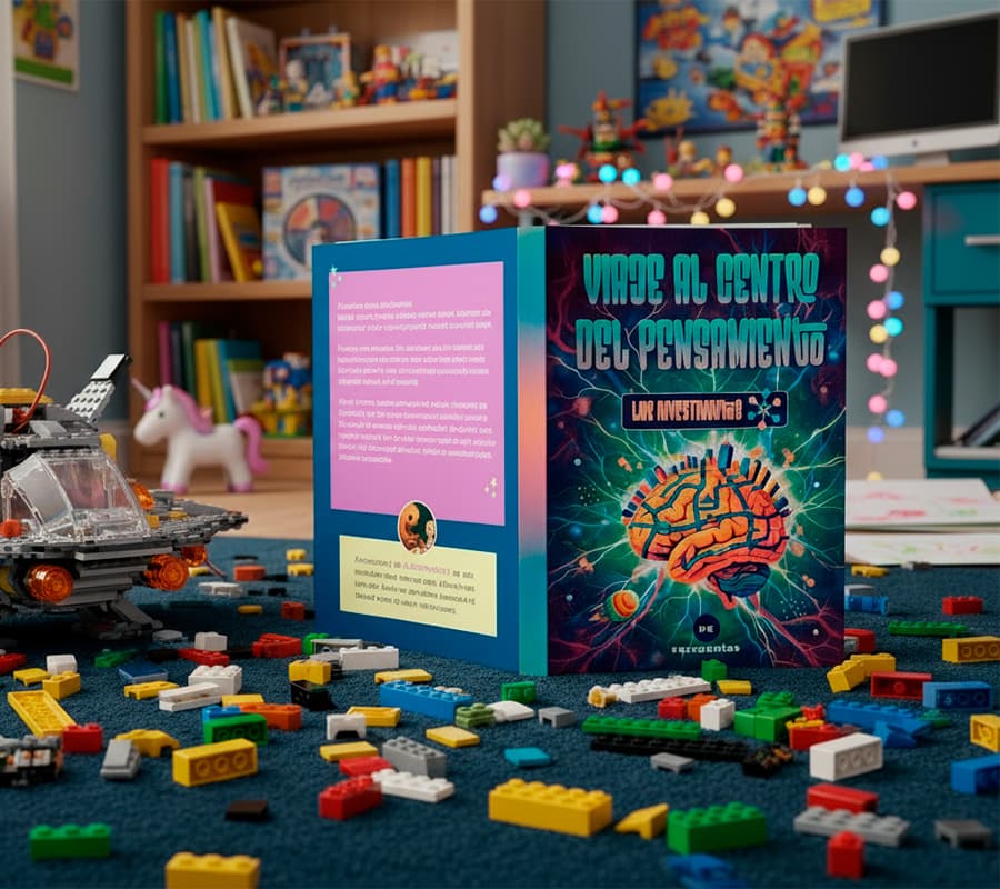 Ilustración infantil de las partes y funciones del cerebro