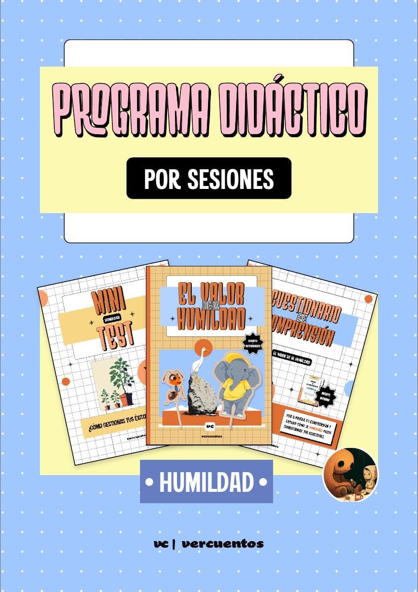 Portada del programa didáctico por sesiones sobre la humildad